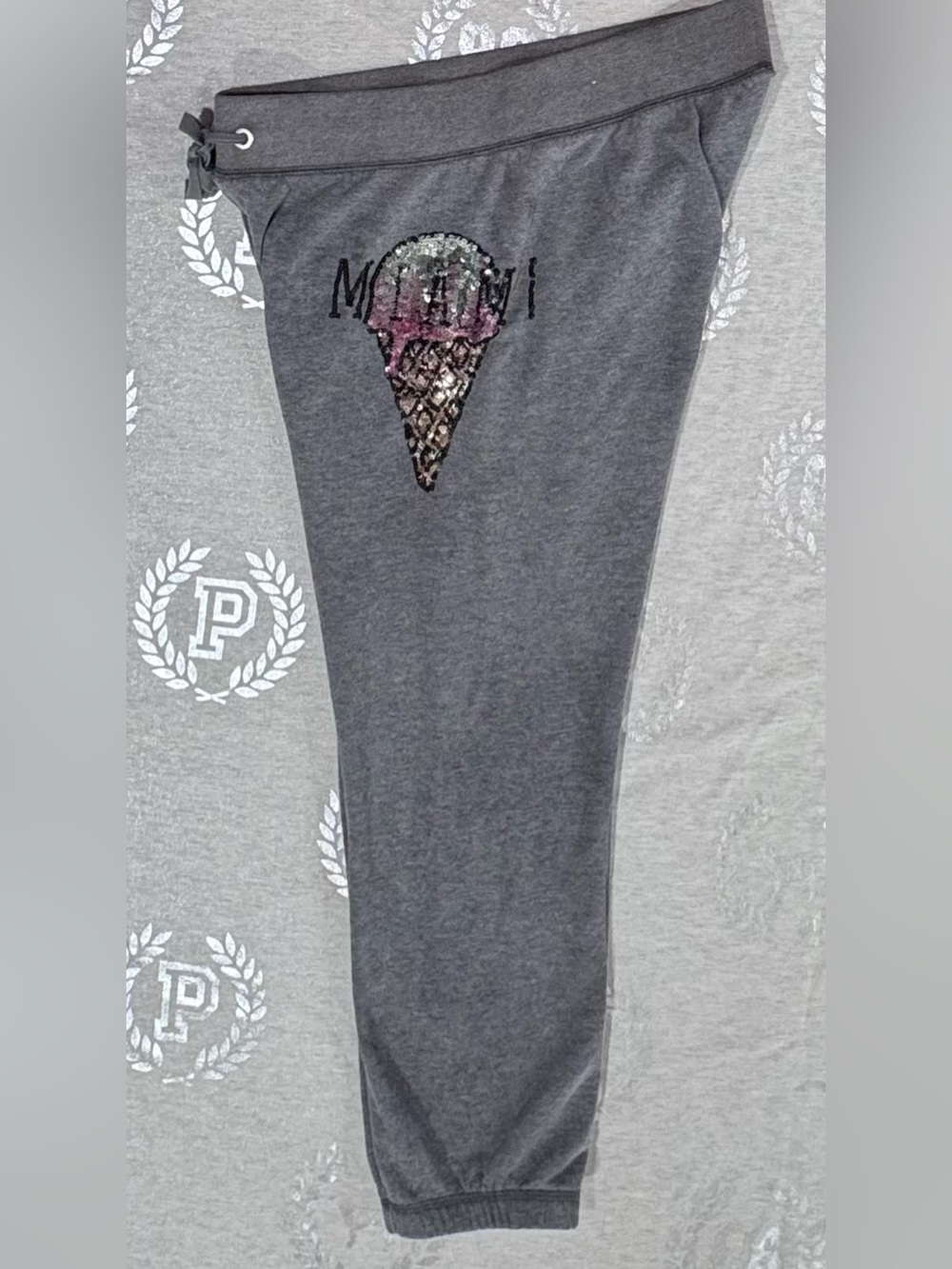 VS PINK VINTAGE BLING MIAMI JOGGERS LARGE
